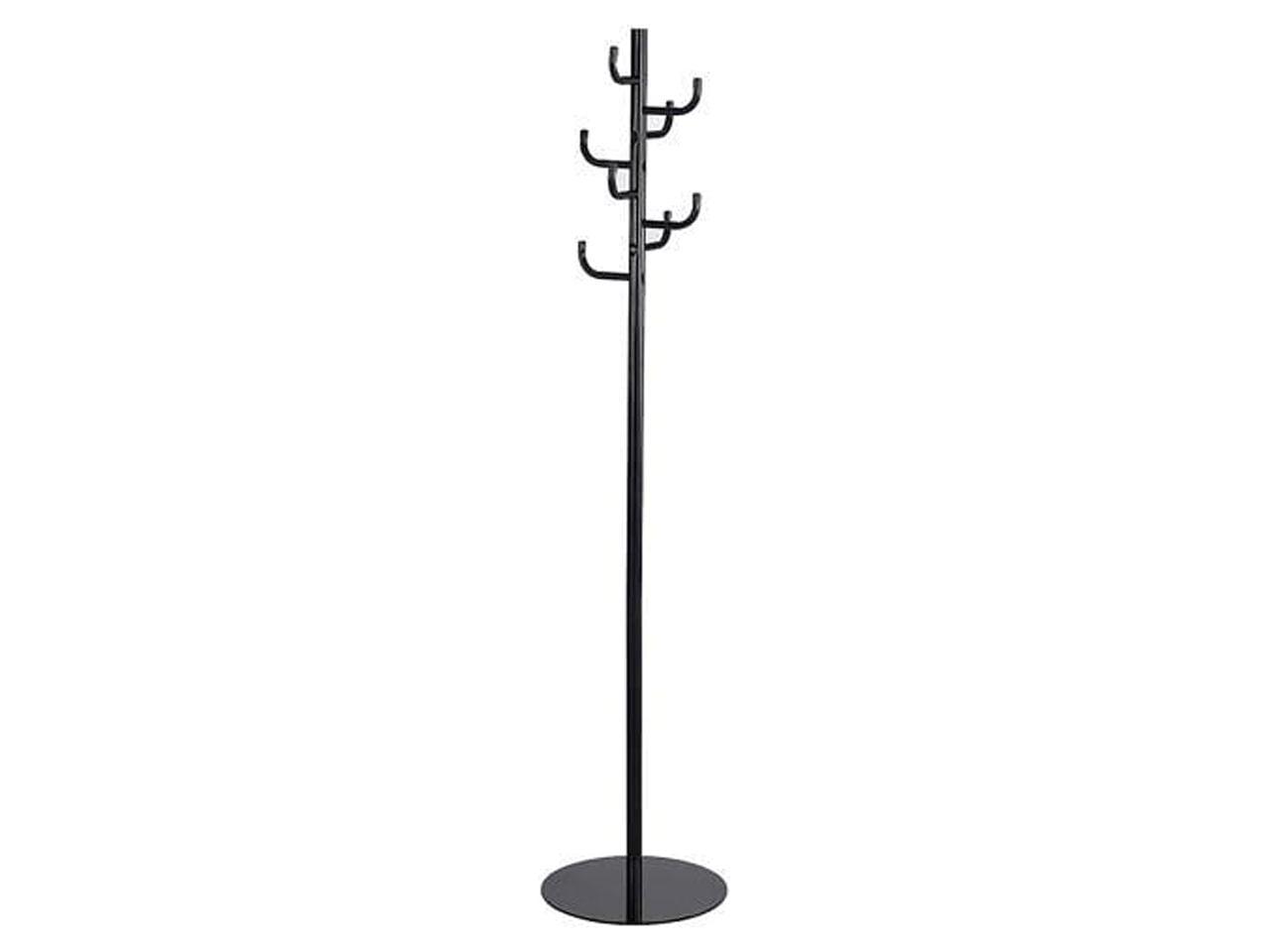 Steel Hook Head Coat Rack in Black-Safco