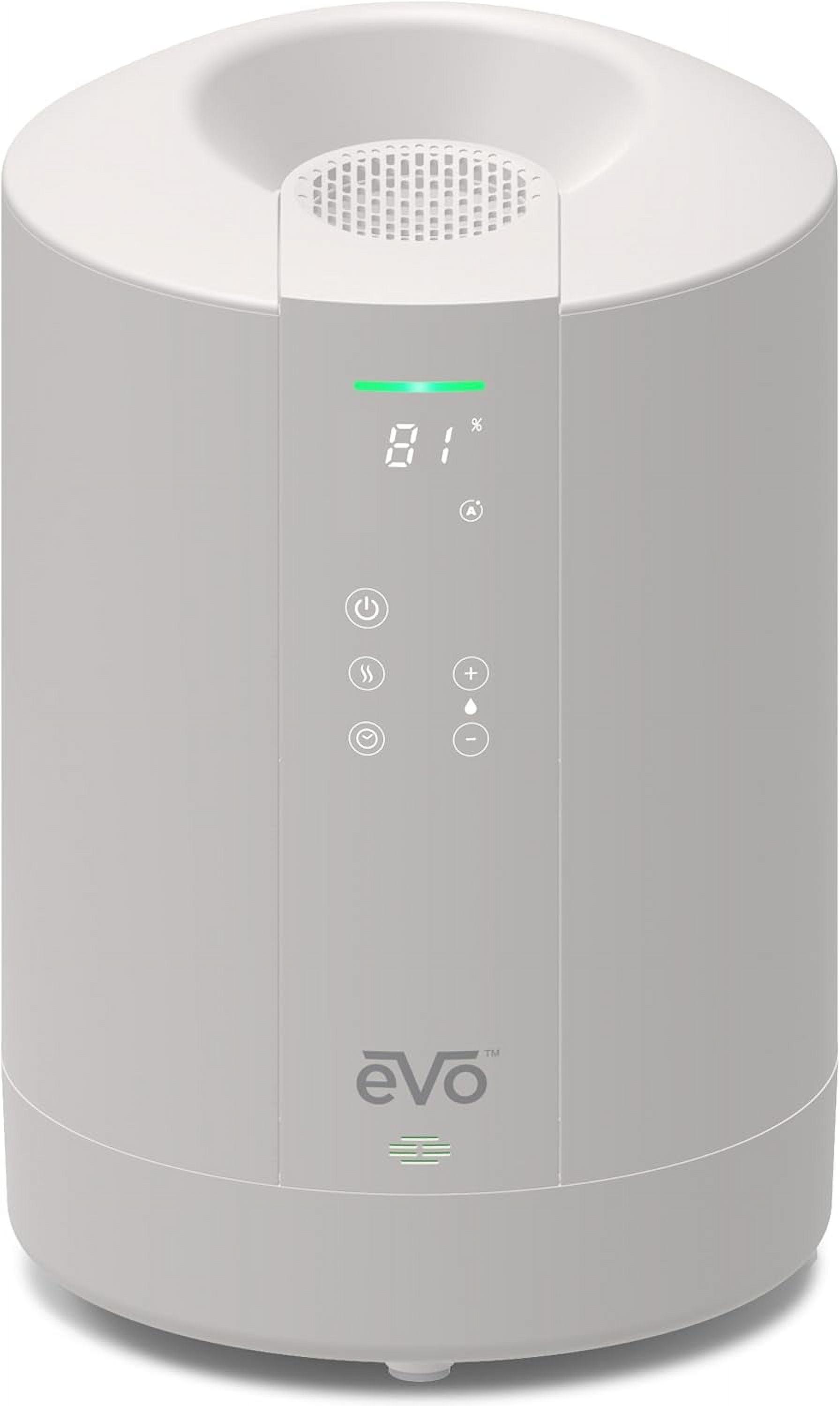 Evo Evo Warm Mist Evaporative Tabletop Humidifier with Adjustable Humidistat for 500 Cubic Feet