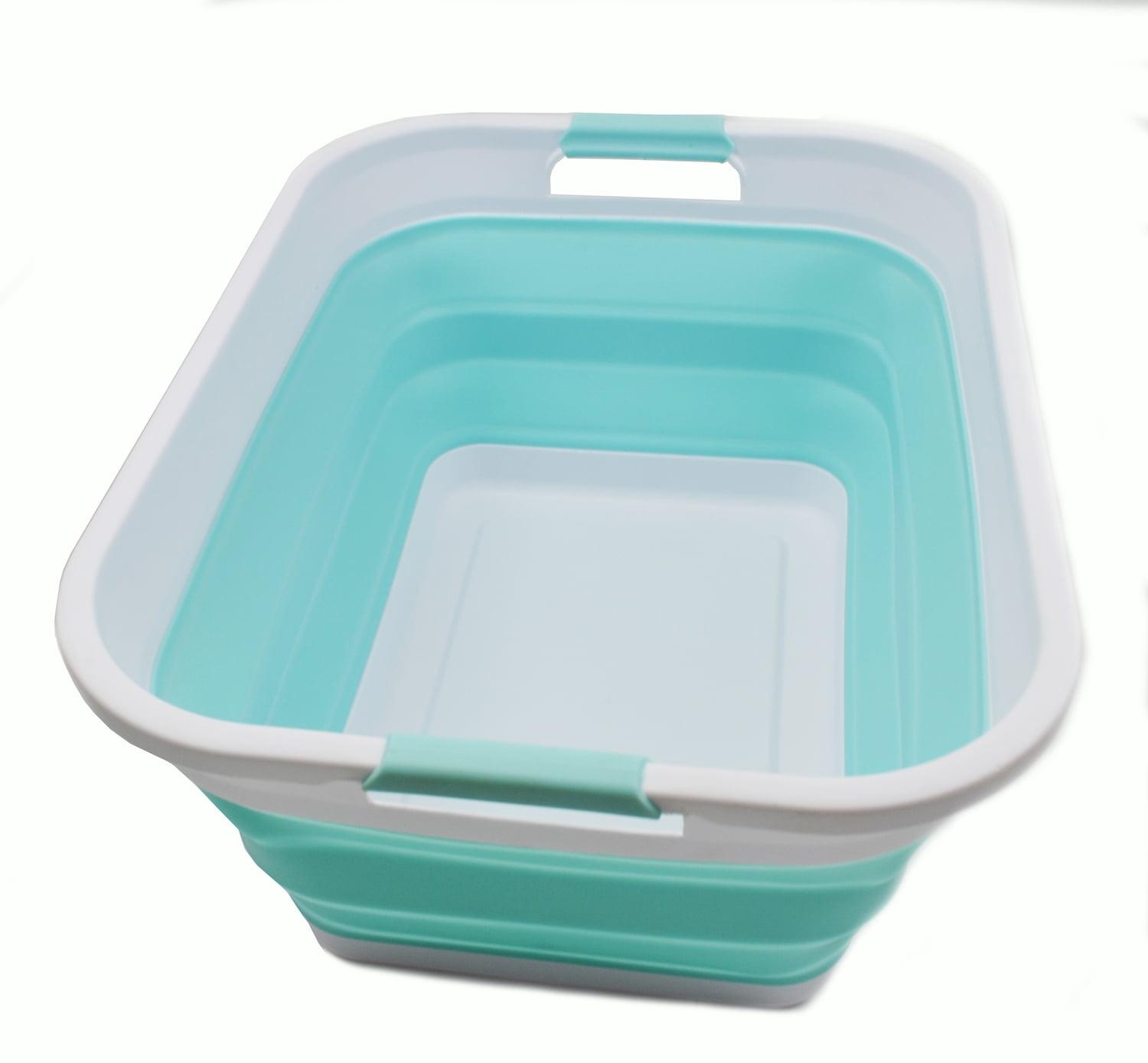 SAMMART Collapsible Plastic Laundry Basket - Foldable Pop Up Storage Container/Organizer - Portable Washing Tub - Space Saving Hamper/Basket