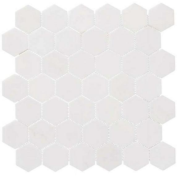 SAMPLE-Channing 2" x 2" Marble Honeycomb Mosaic Floor Use Tile