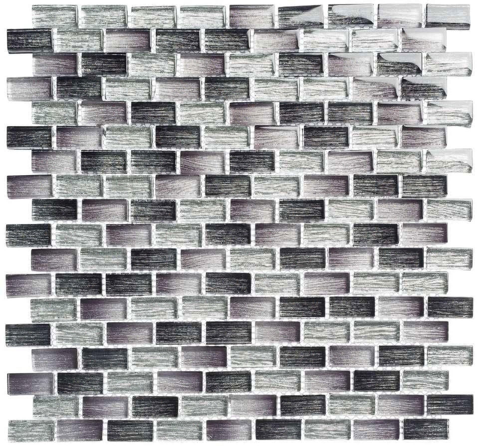 Urbano Polished Glass Brick Joint Mosaic Tile Sample