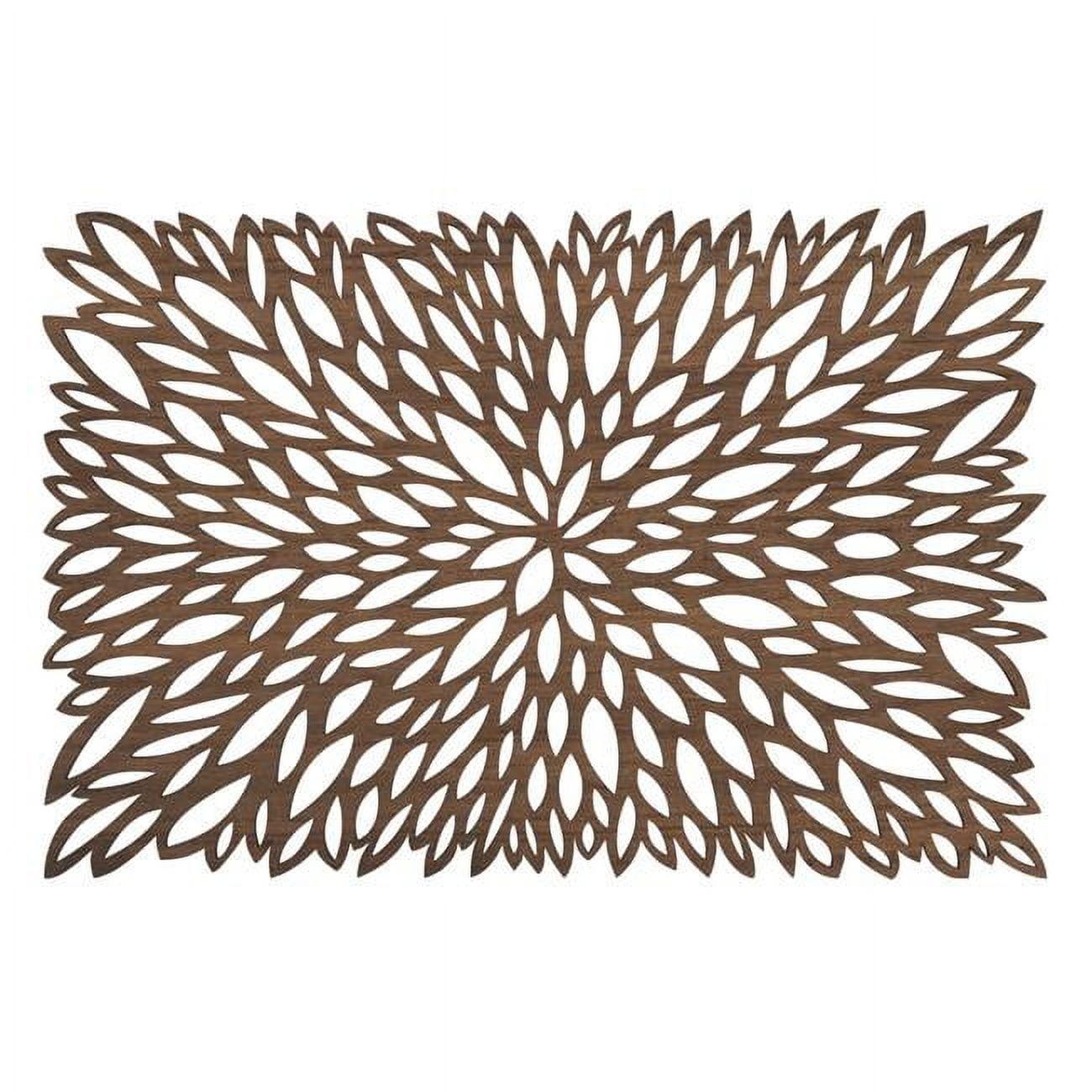 Brown Laser Cut Hardboard Rectangle Placemats, Set of 4