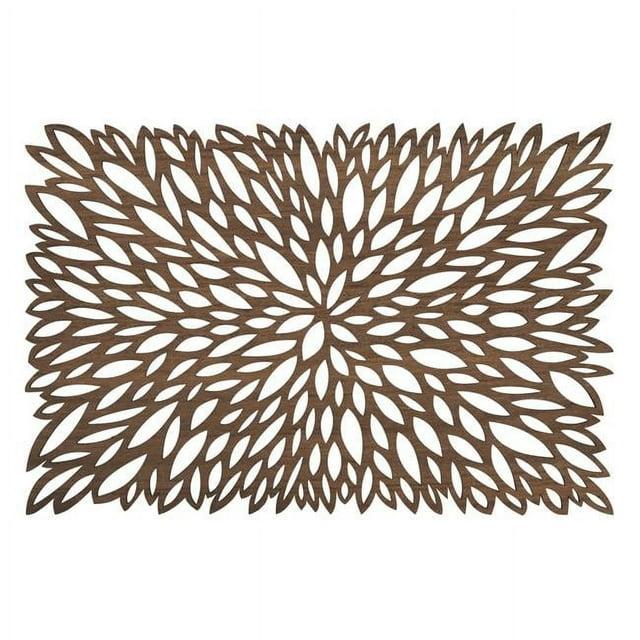 Saro Laser Cut Placemat Collection Floral Rectangle Placemat (Set of 4)