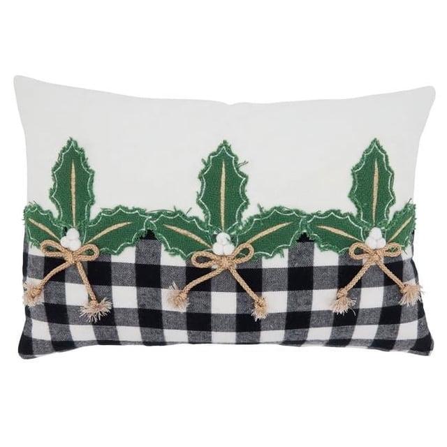 Saro Merry Martinique Collection Appliqued Reversible Throw Pillow