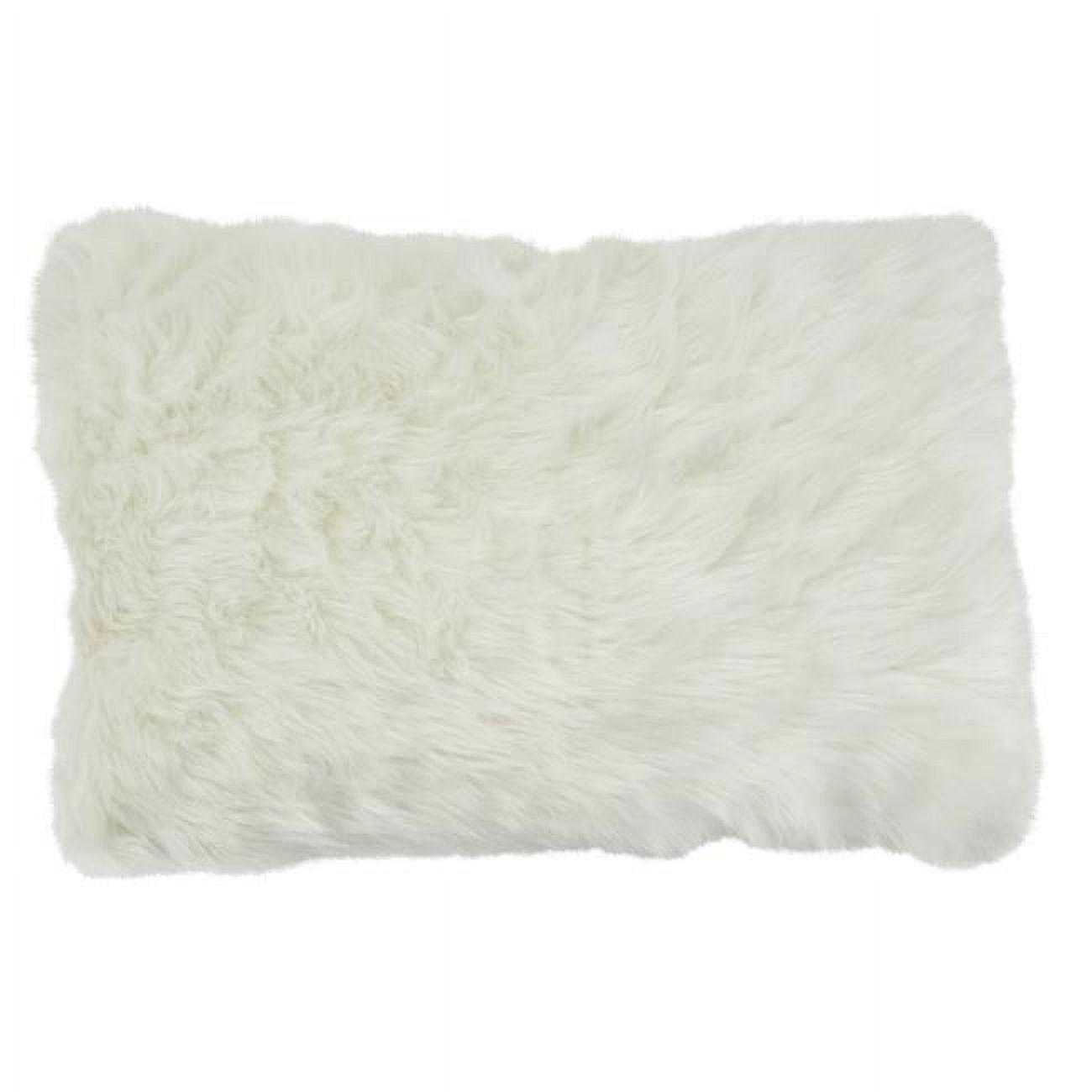 Saro Lifestyle Faux Fur Poly Filled Throw Pillow