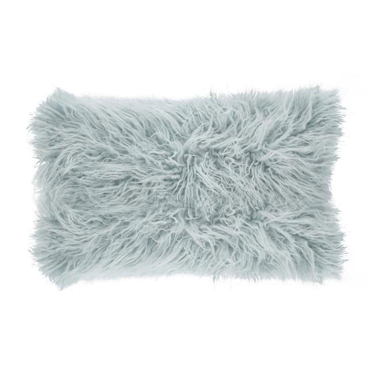 Poly Filled Faux Mongolian Fur Throw Pillow - Saro Lifestyle