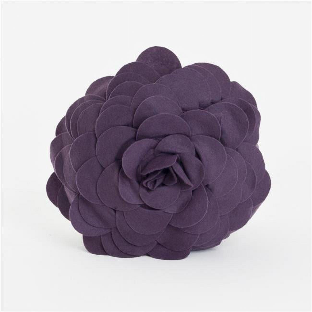 Saro Lifestyle Circular Multicolor Flower Decorative Throw Pillow, Violet, 13" Round