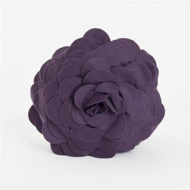 Saro Lifestyle Circular Multicolor Flower Decorative Throw Pillow, Violet, 13" Round