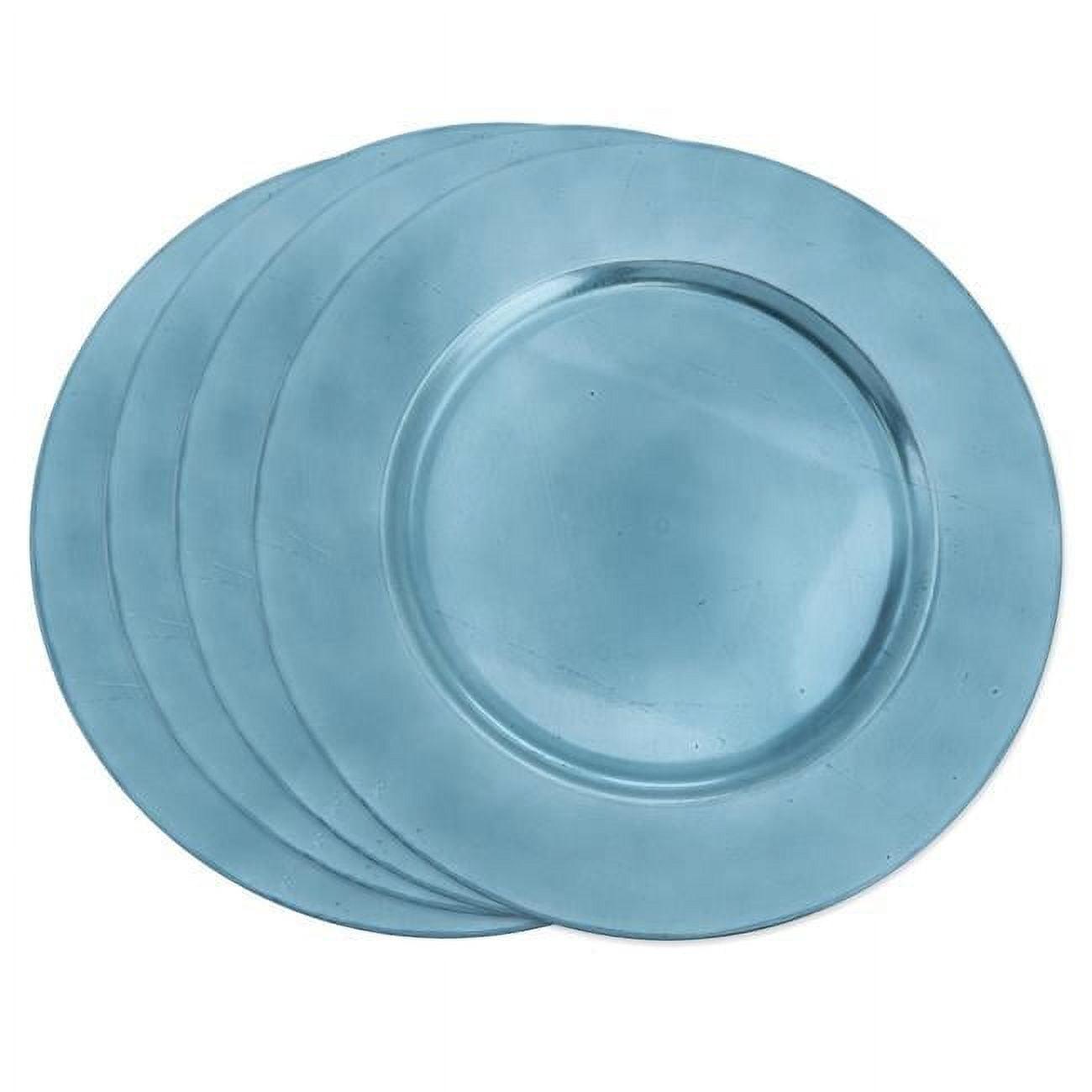 Saro Lifestyle Classic Solid Color Charger Plates, Teal, 13" Round