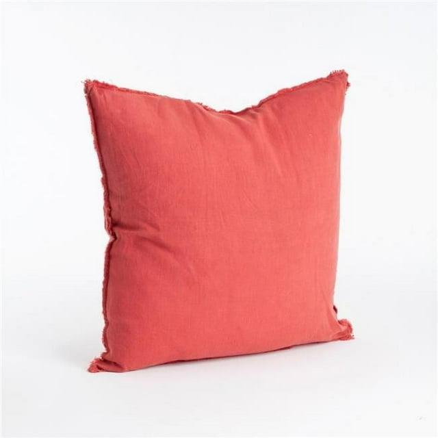 Saro Graciella Collection Linen Reversible Throw Pillow