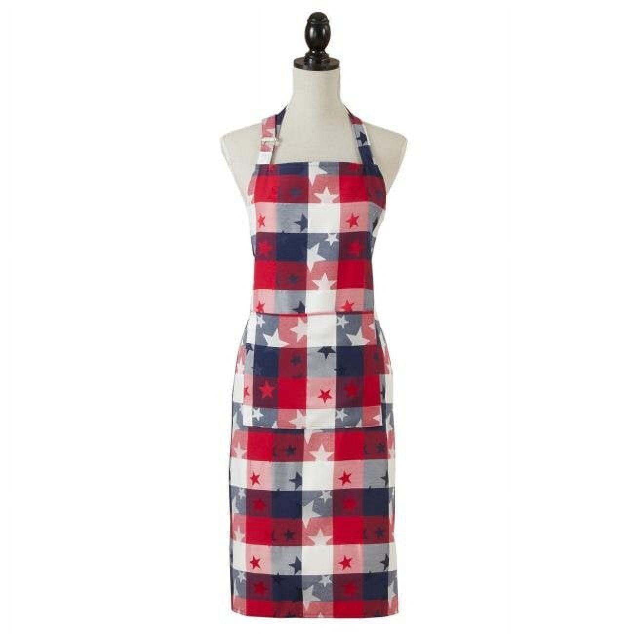 Saro Lifestyle Americana Checkered Apron, 24"x36", Multi