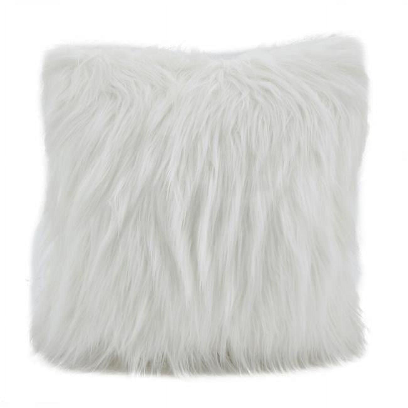 Chevron Faux Fur Throw Pillow