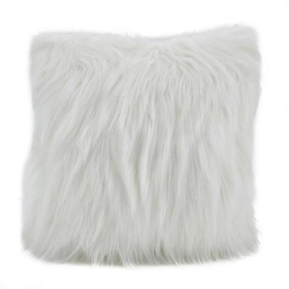 Chevron Faux Fur Throw Pillow