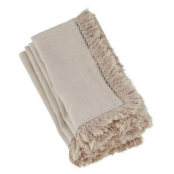 Refined Rustic Fringe Edge 20" Napkin (Set of 4)