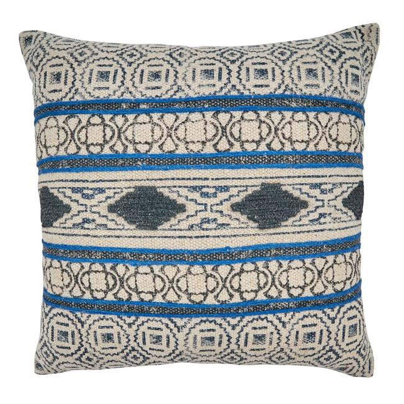 Saro Ridgewater Collection Appliqued Cotton Throw Pillow