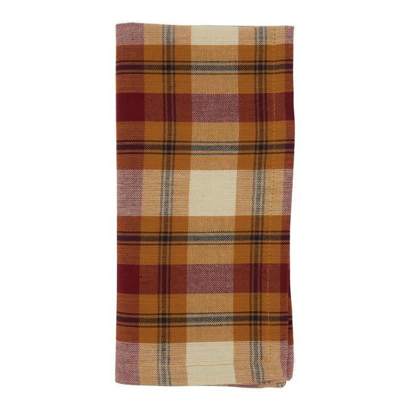 Saro Lifestyle Plaid Napkin, 20" Square, Rust (Set of 4)