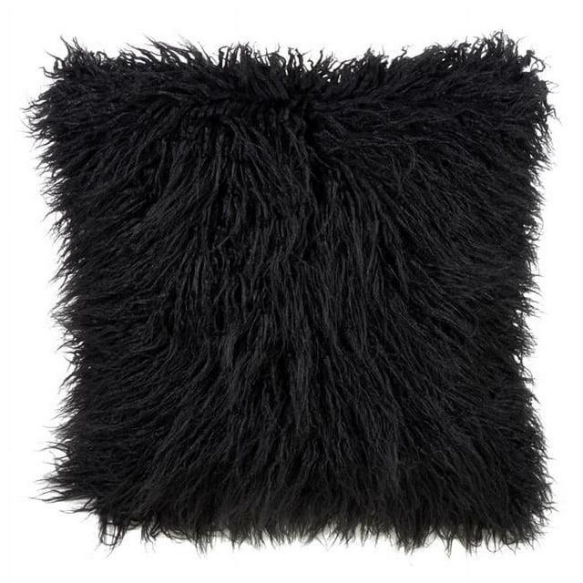 Saro Faux Mongolian Collection Throw Pillow