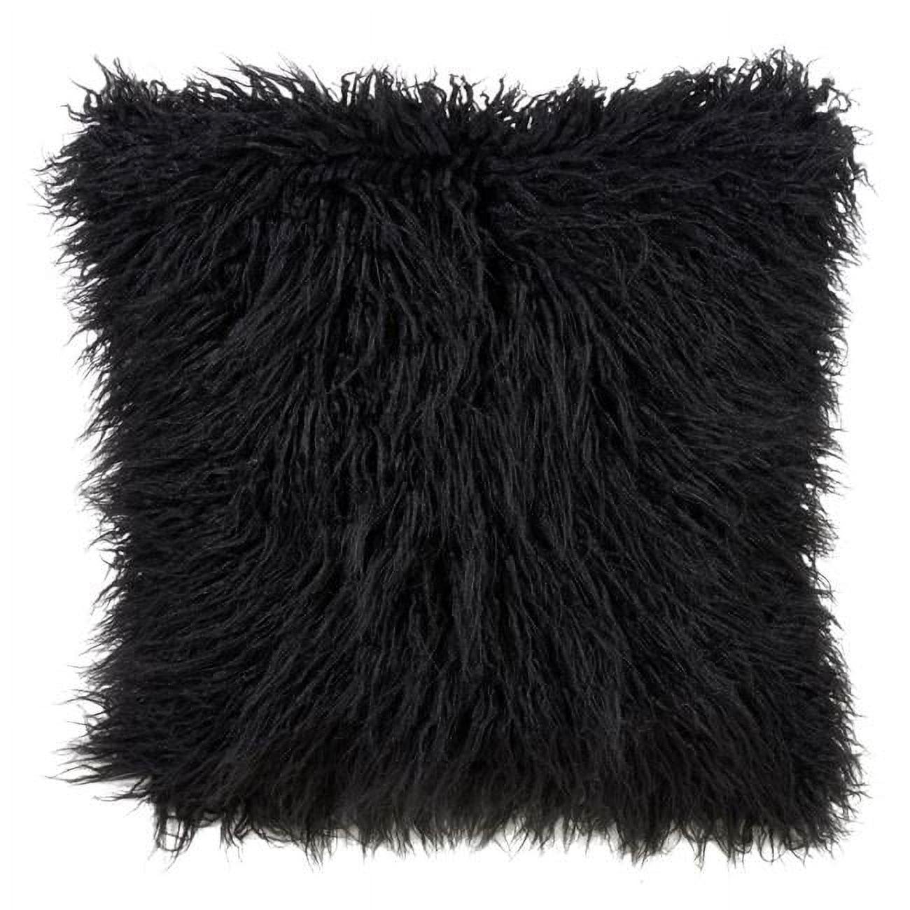 Saro Faux Mongolian Collection Throw Pillow