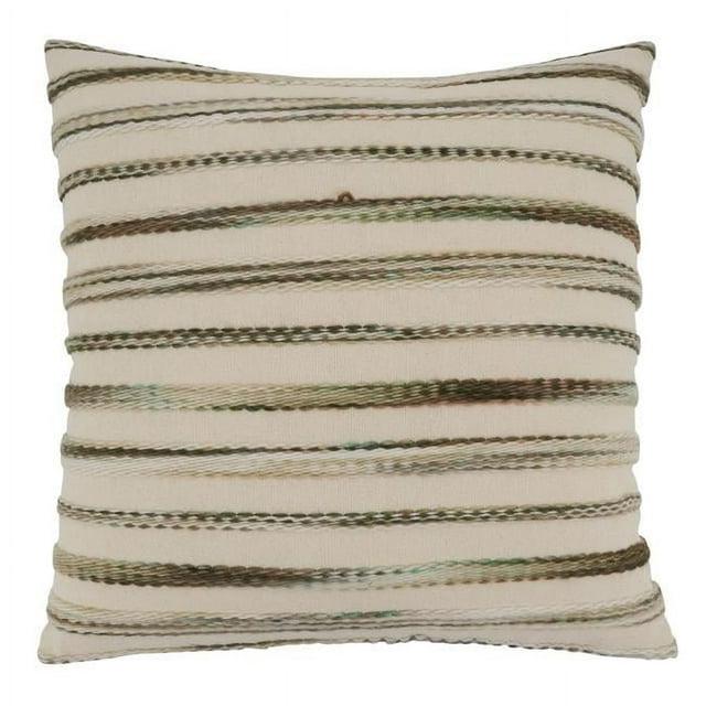 Saro Ambrosia Collection Appliqued Cotton Blend Throw Pillow