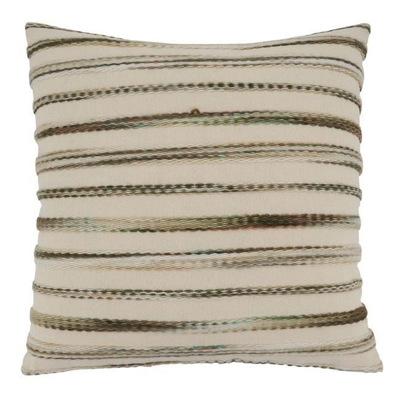 Saro Ambrosia Collection Appliqued Cotton Blend Throw Pillow
