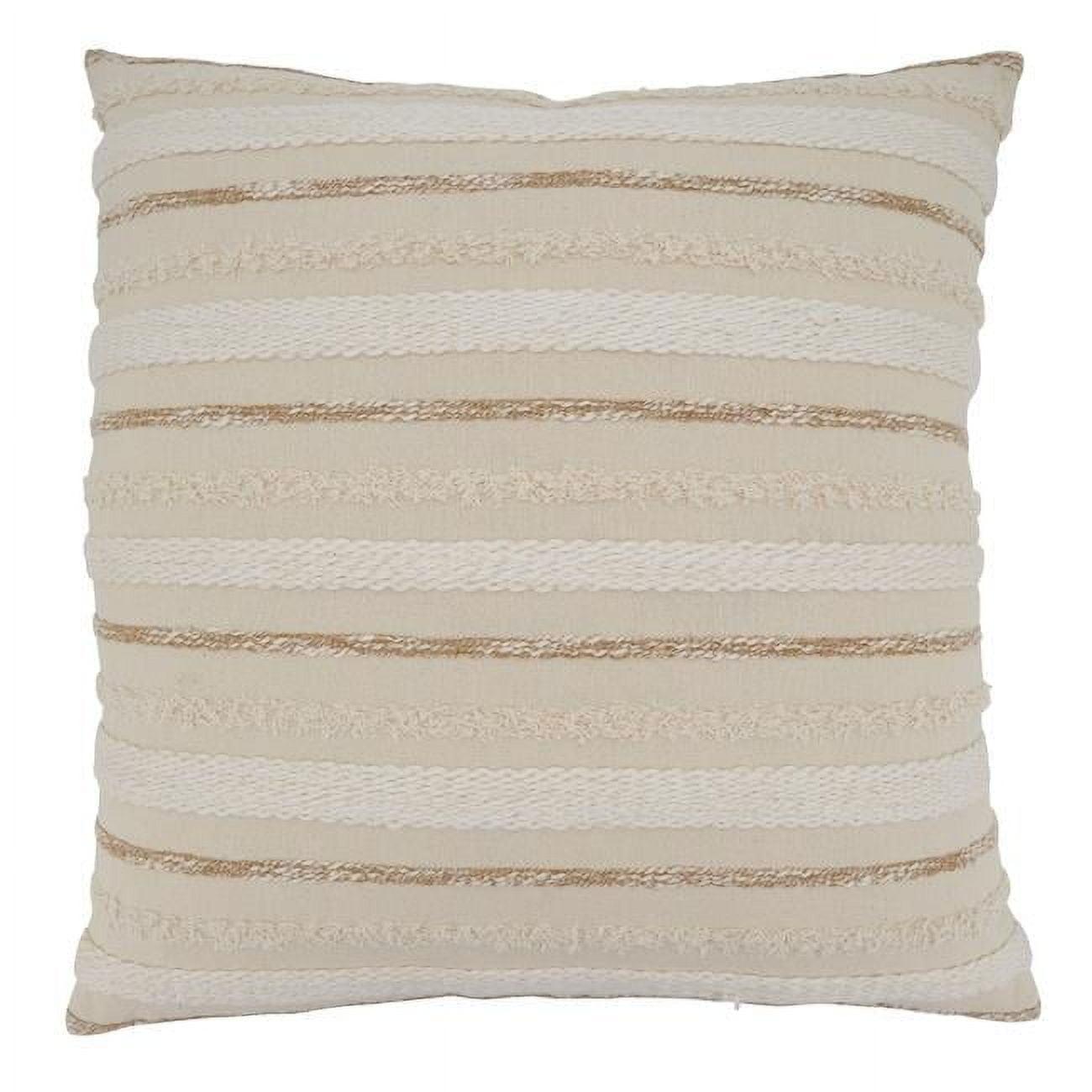 Saro Chloe Collection Appliqued Cotton Pillow Cover