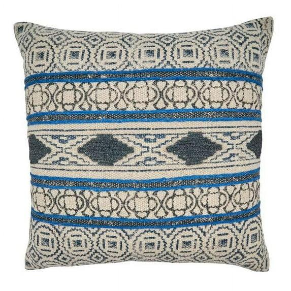 Saro Ridgewater Collection Appliqued Cotton Throw Pillow