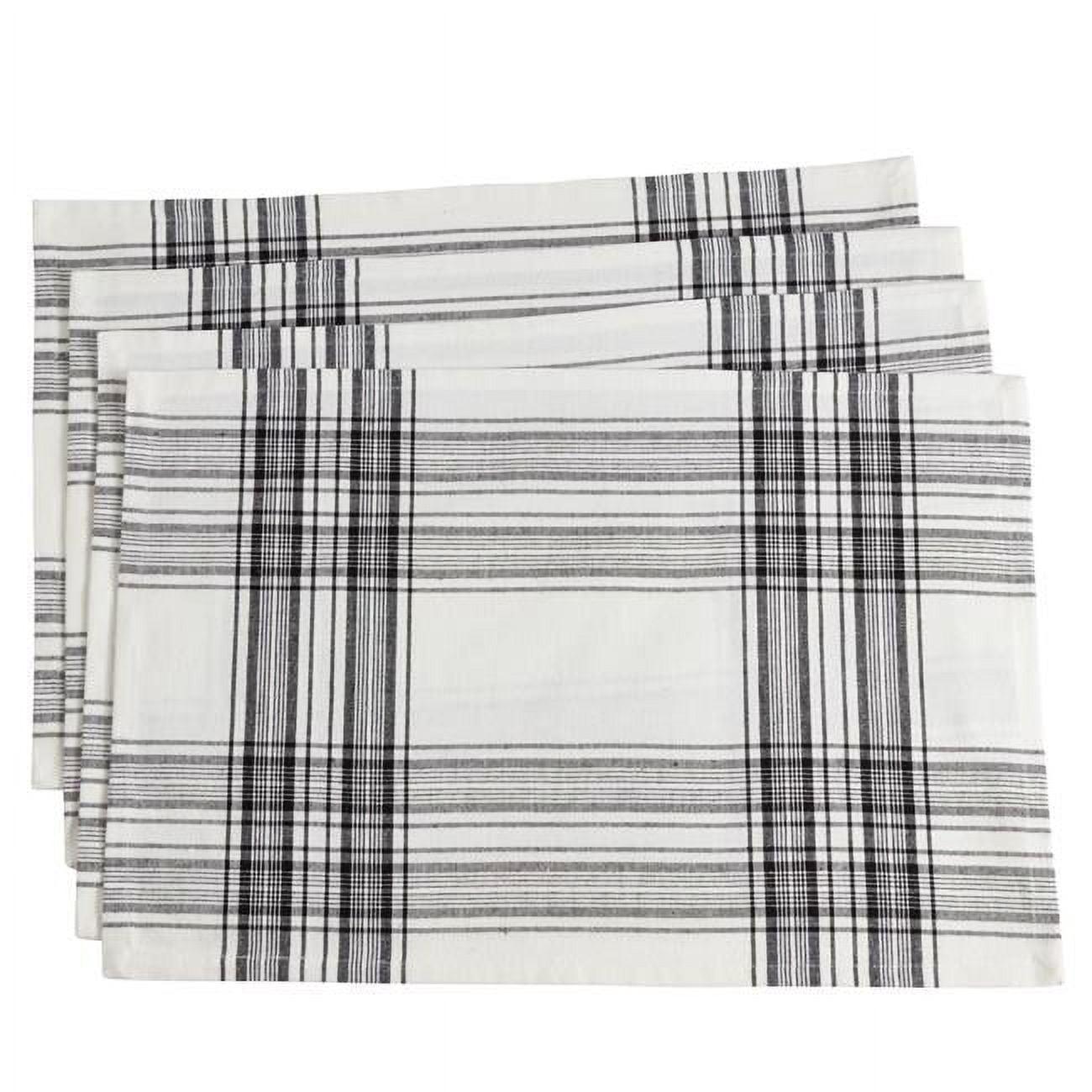 Saro Lifestyle Plaid Pattern Cotton Table Placemats