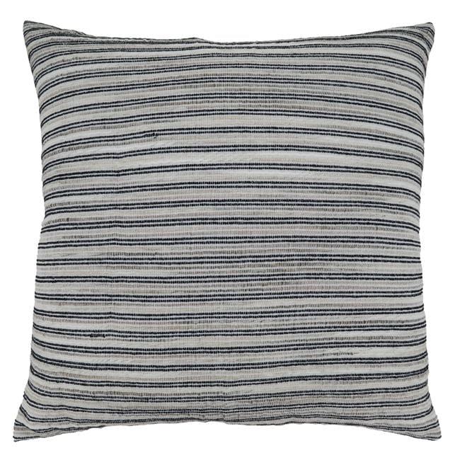 SARO 837.BW22SC 22 in. Square Black & White Corded Line Design Pillow Cover