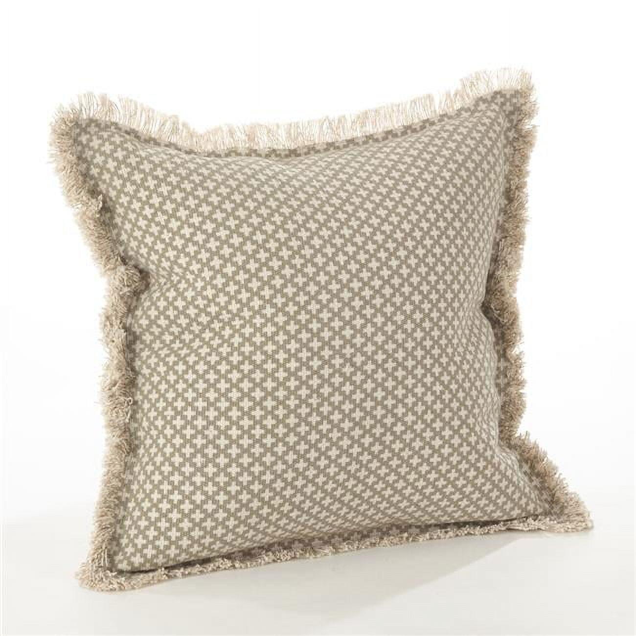 20"x20" Oversize Corinth Moroccan Tile Design Square Throw Pillow Beige - Saro Lifestyle