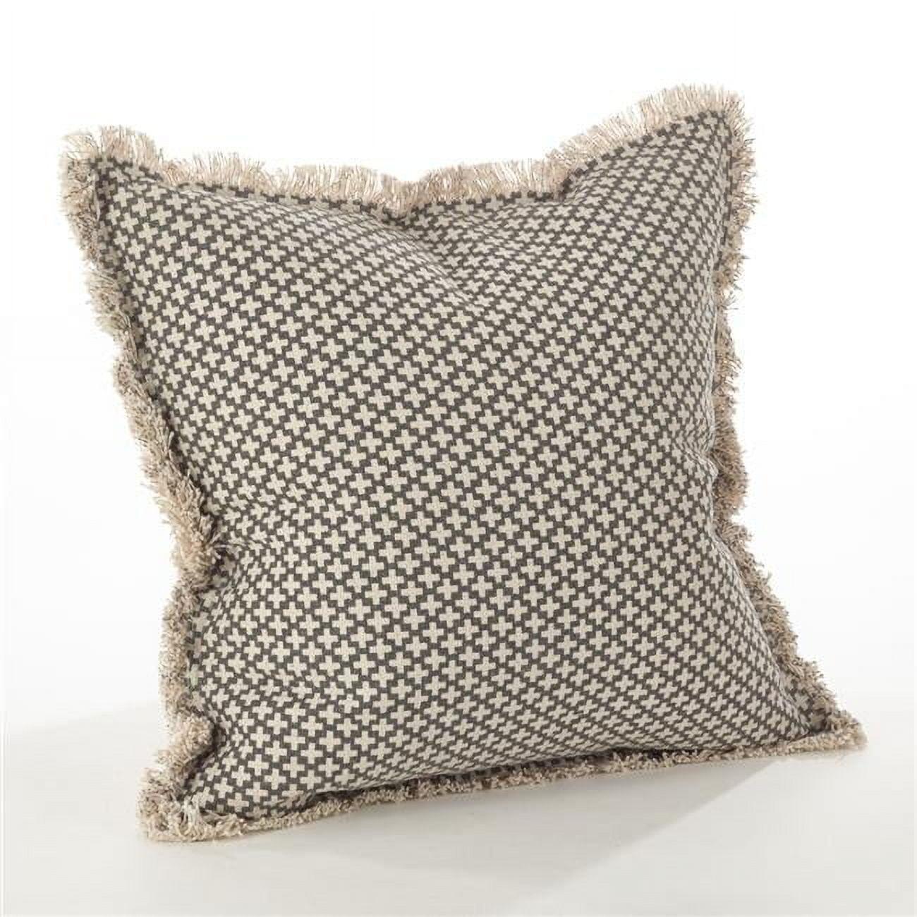 20"x20" Oversize Corinth Moroccan Tile Design Square Throw Pillow Slate - Saro Lifestyle: Bohemian Style, Removable Cover, Indoor Use
