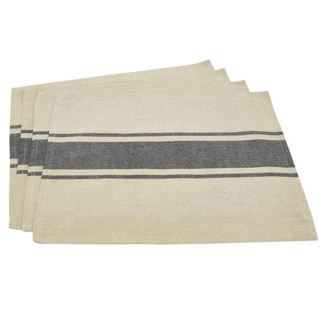 Saro Lifestyle Banded Cotton Placemats