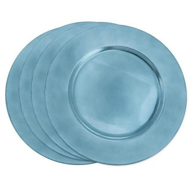 Saro Lifestyle Classic Solid Color Charger Plates, Teal, 13" Round