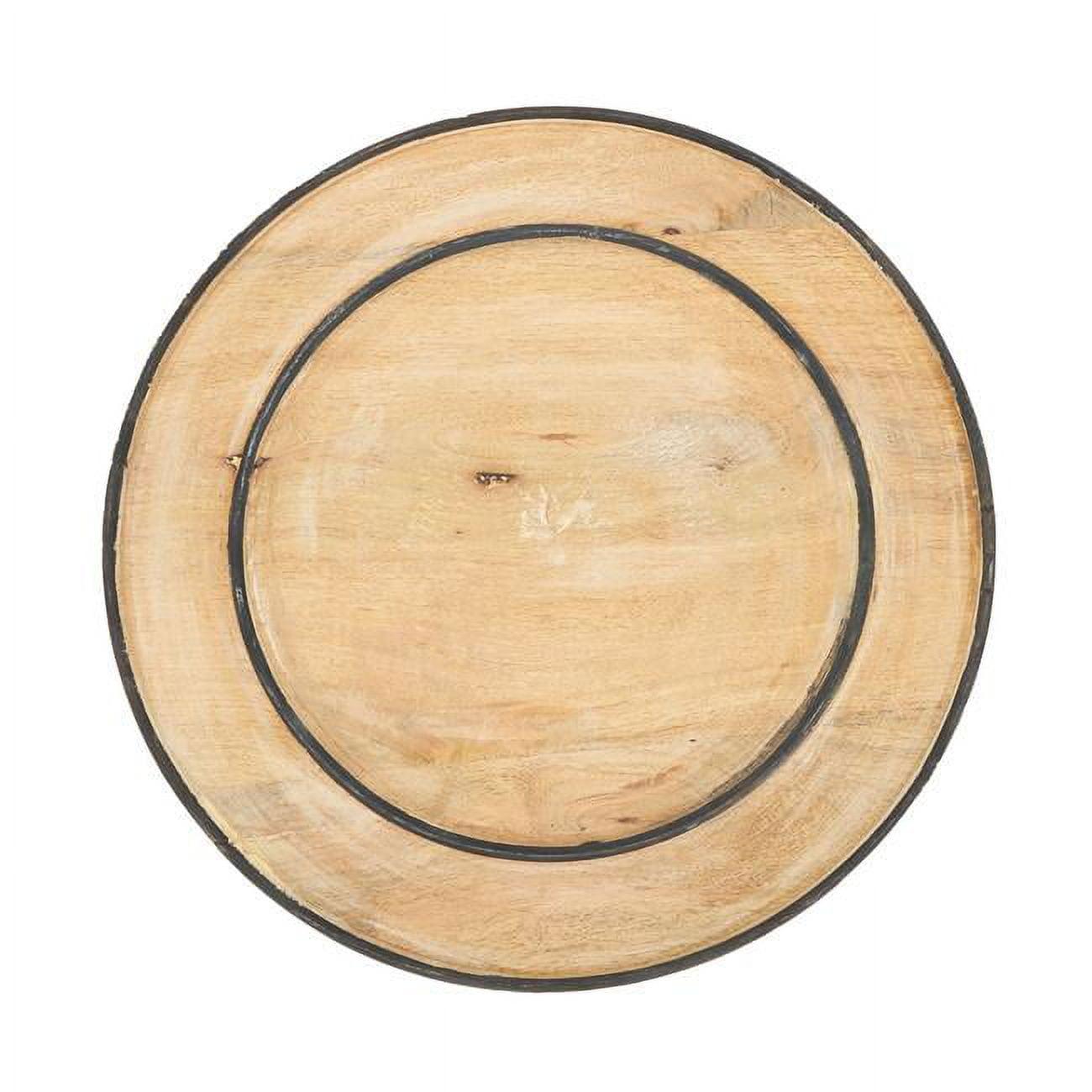 Saro Lifestyle Wooden Charger, 13" Ø Round, Natural (Set of 4)