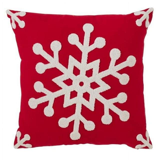 Chute De Neige Collection Appliqued Down Throw Pillow