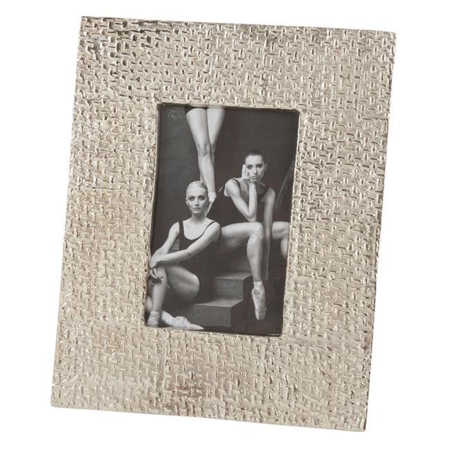 SARO  Hammered Design Aluminum Photo Frame  Silver