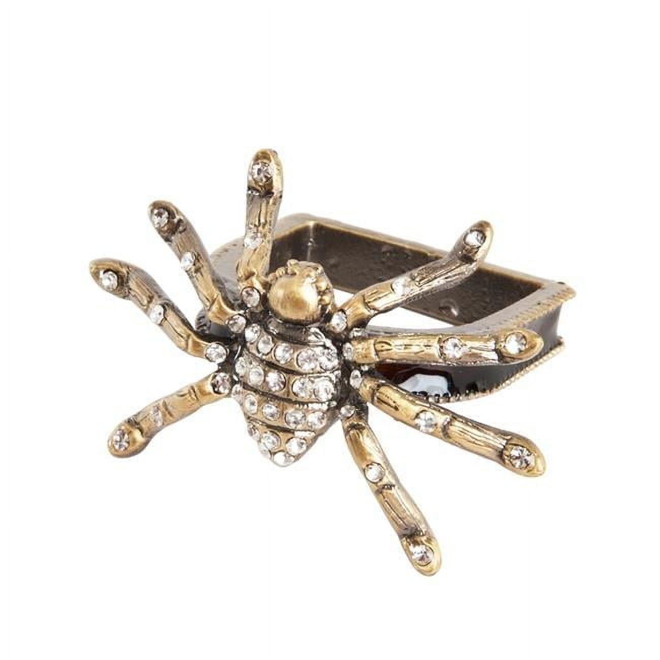 Gold Spider Design Napkin Rings, Set of 4