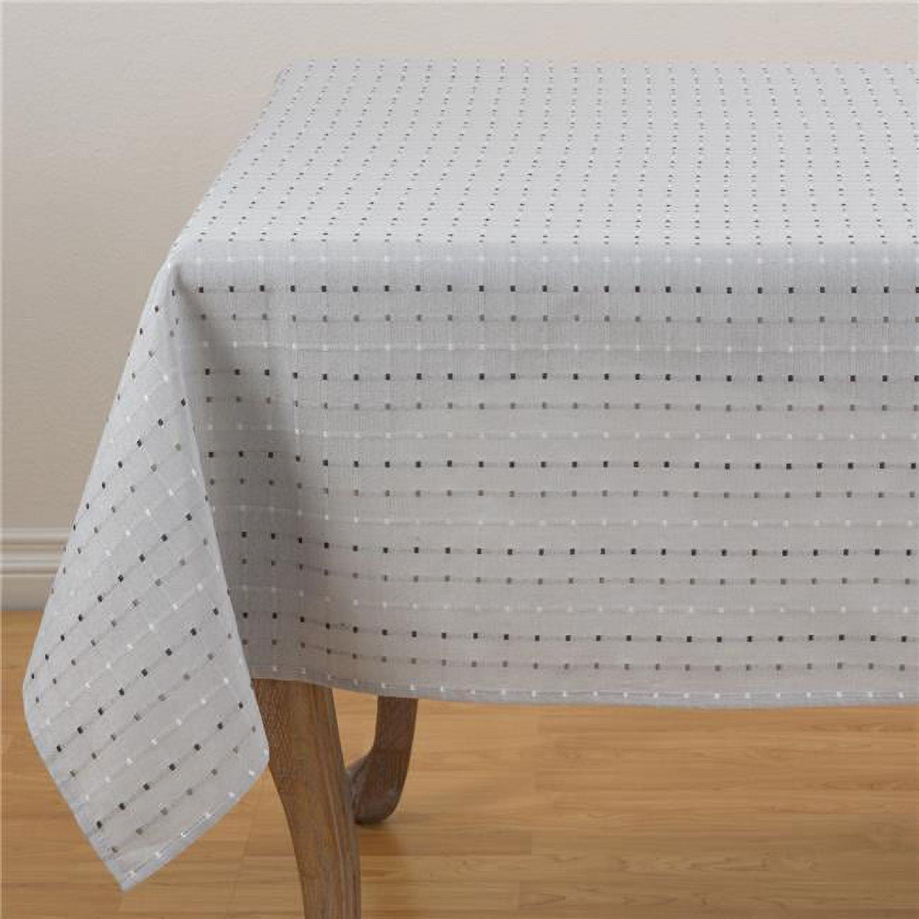 Saro Lifestyle Solid Color Tablecloth With Stitched Line Design