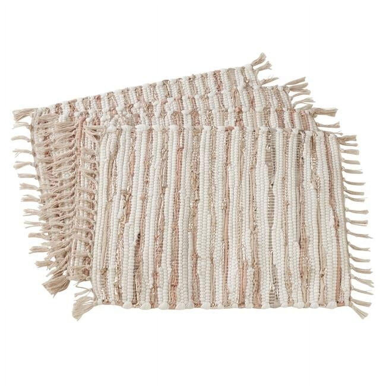Saro Les Fêtes Chindi Striped Rectangle Placemat (Set of 4)