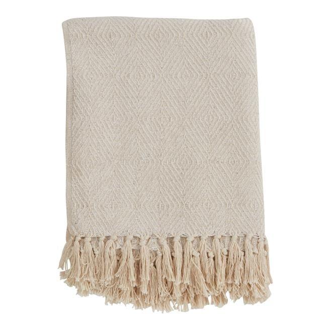 Saro Sevan Collection Hand Woven Throw Blanket