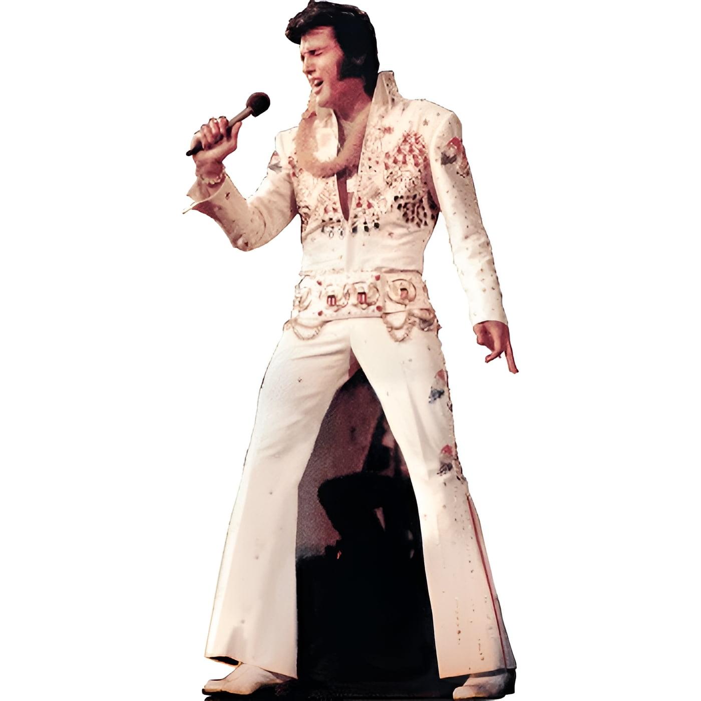 70'' White Cardboard Elvis Standup Cutout