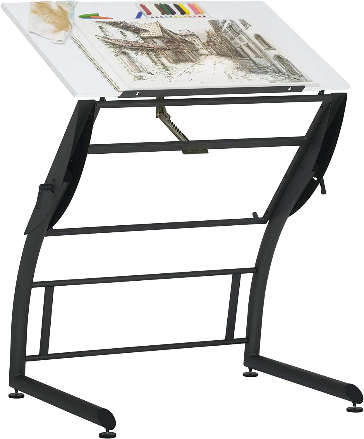Inbox Zero Cournoyer Glass Drafting Table