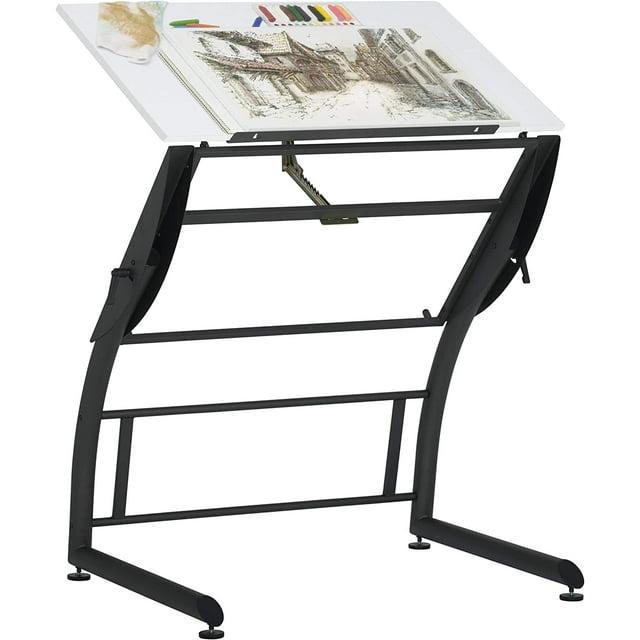 Inbox Zero Cournoyer Glass Drafting Table