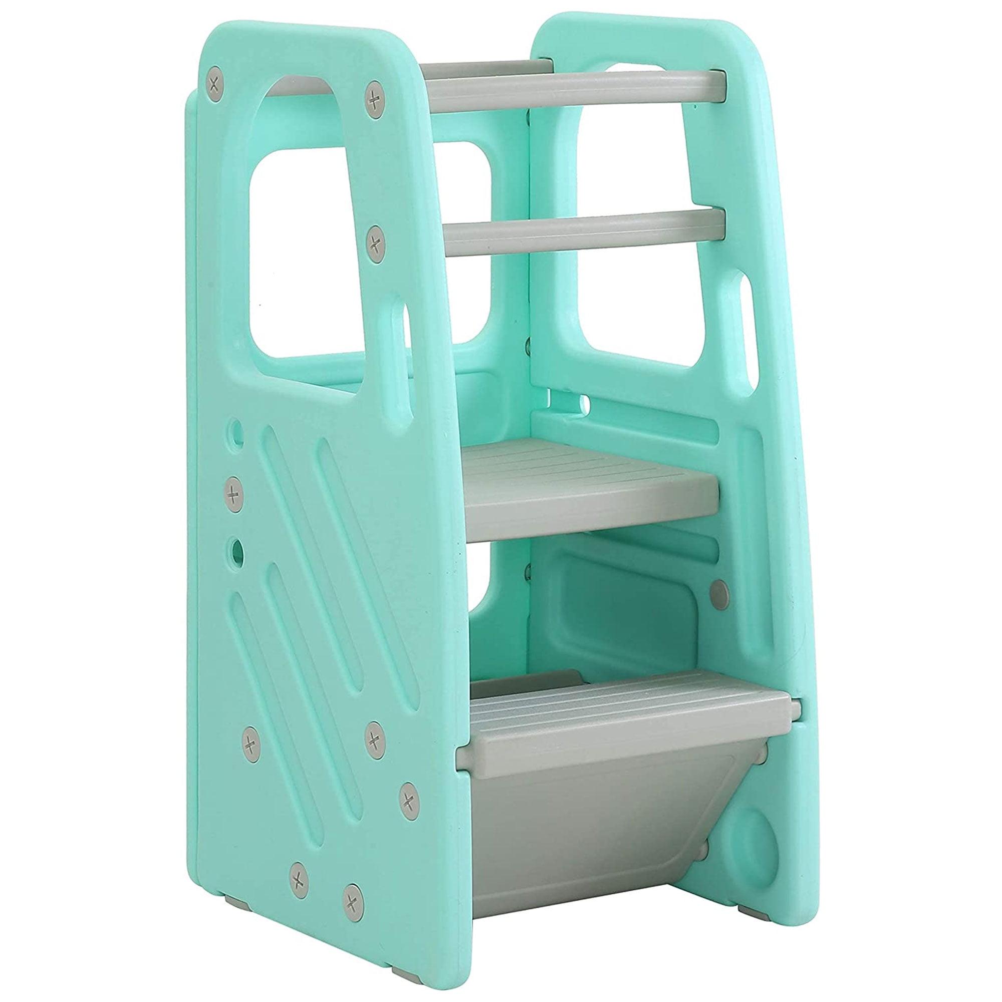 SDADI PLT01PK Children's Plastic Learning Step Stool with 3 Adjustable Heights