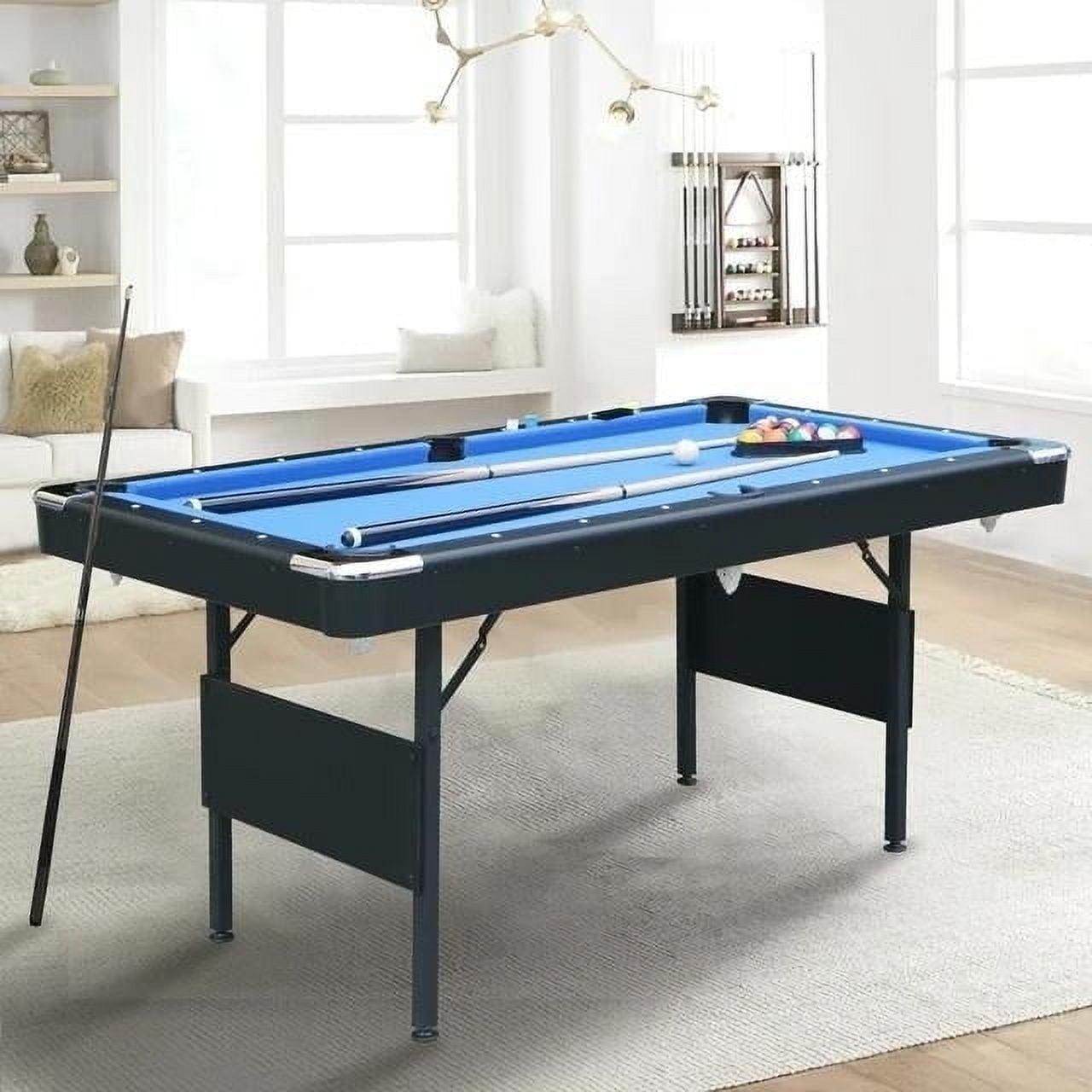 SEGMART Outdoor Folding Pool Tables, Billiard Tables Game Table, Indoor Entertainment Table, Children's Toys, Table Games, and All Accessories Included, Blue