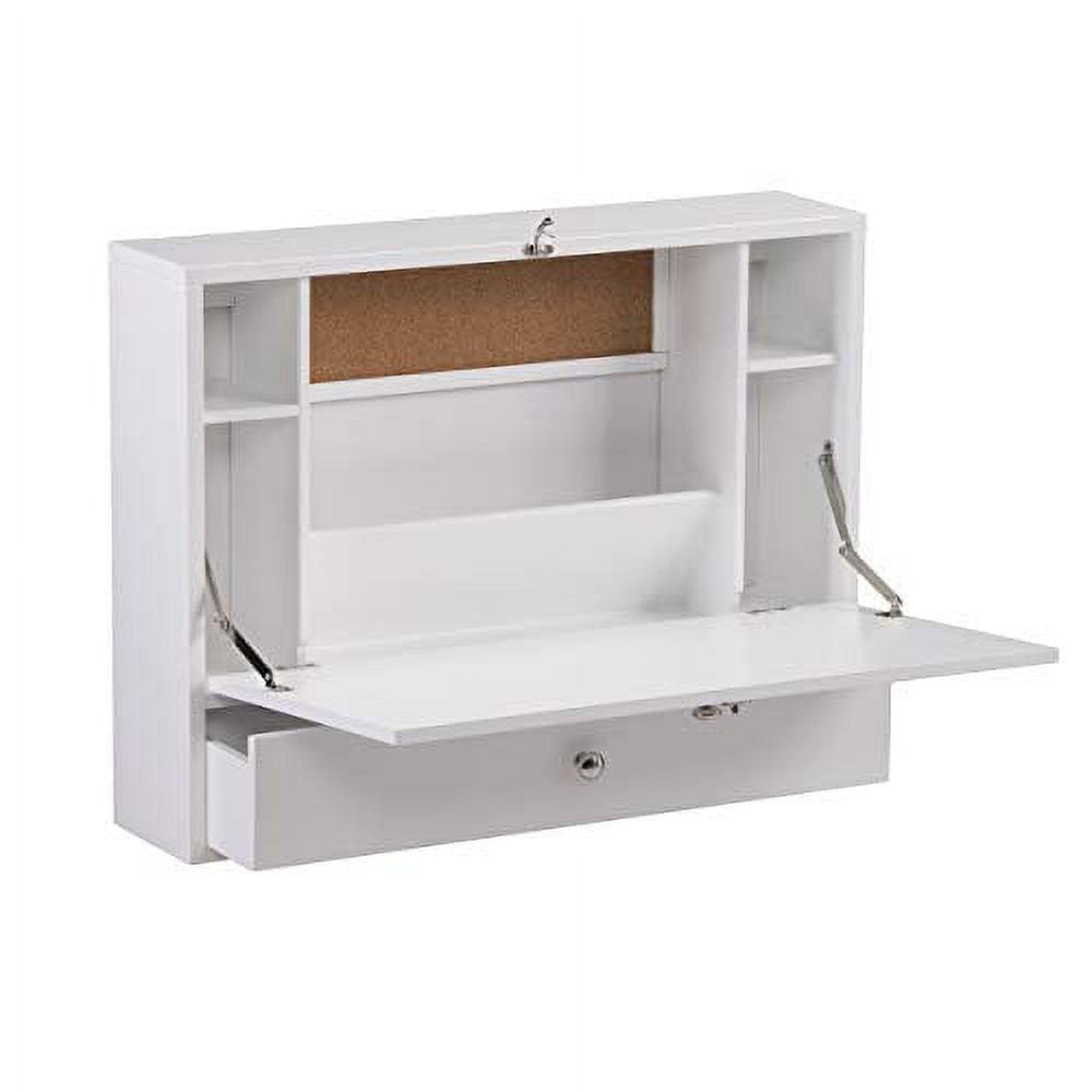 SEI Furniture SEI Furniture Willingham Wall Mount Folding Desk, White home-office-desks