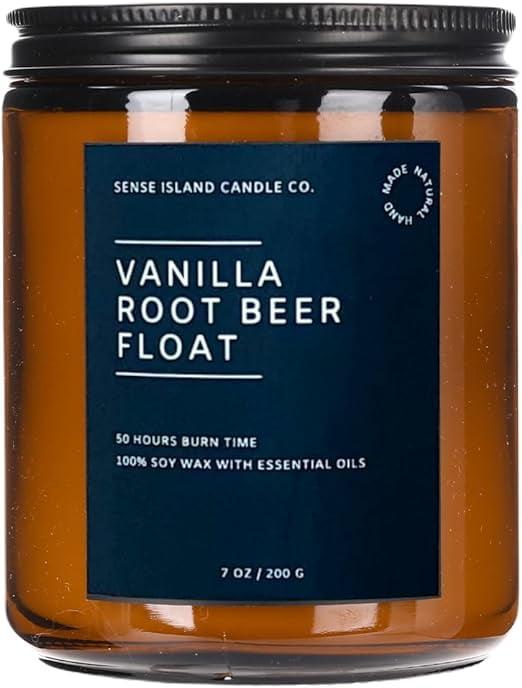 Vanilla Root Beer Float Scented Soy Candle, 7oz