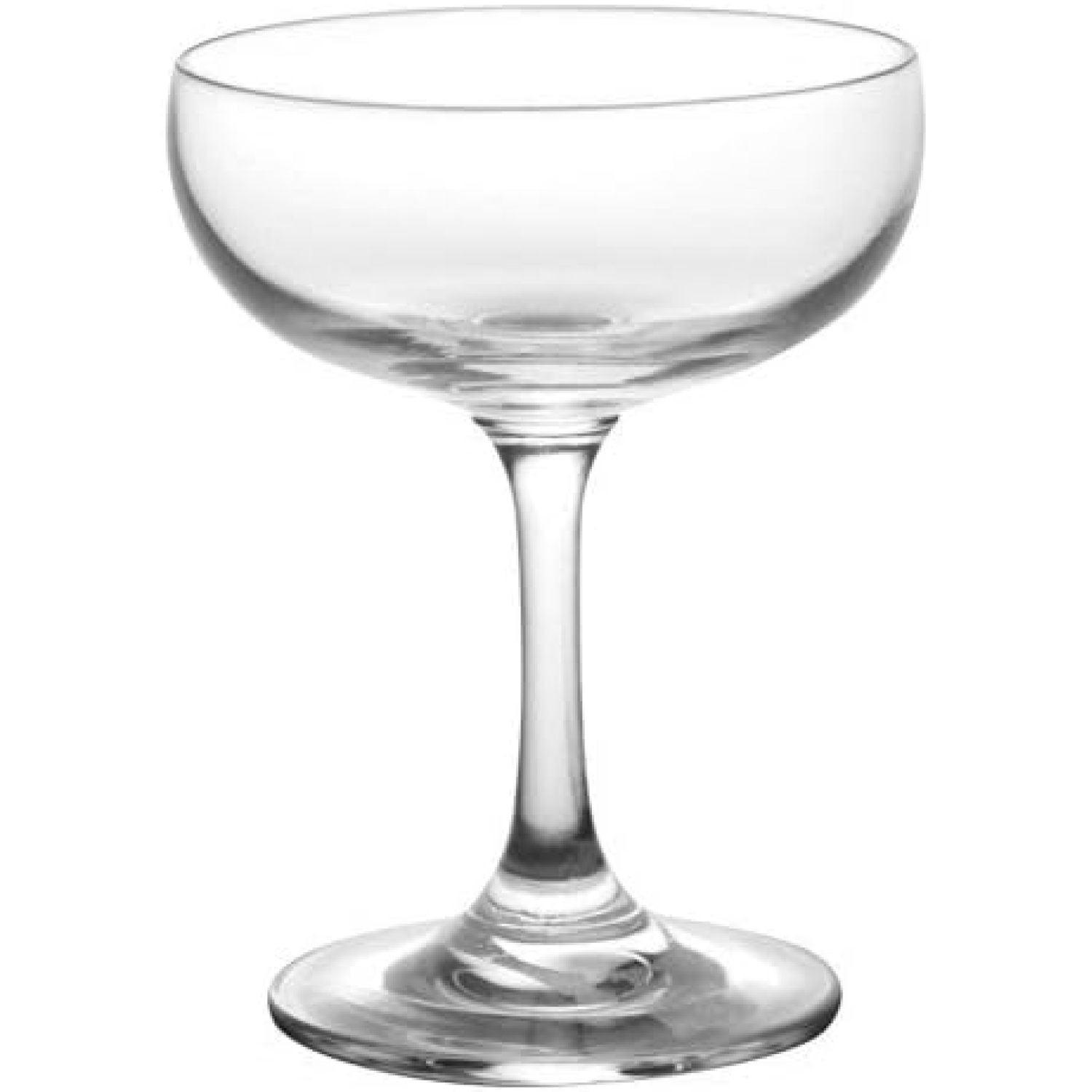 Clear 7 Ounce Glass Coupe Set of 4