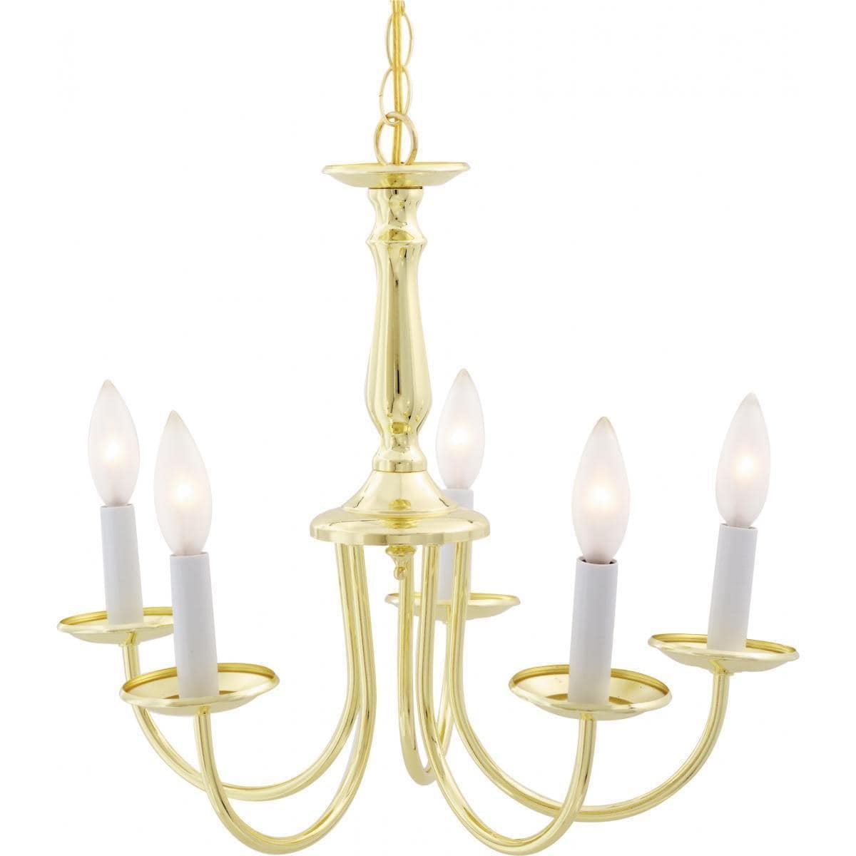 Polished Brass 5-Light Traditional Chandelier