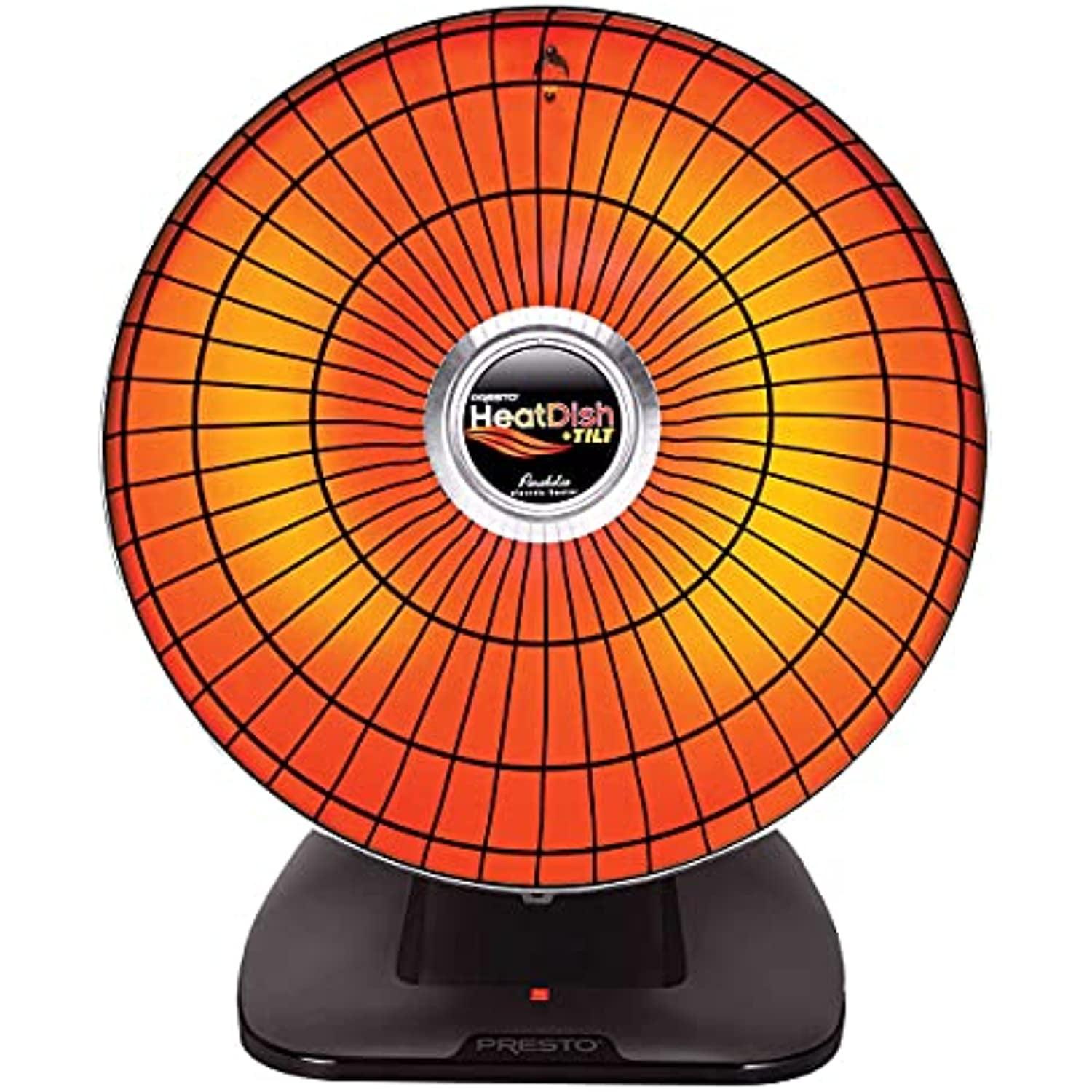 SGCoffee Heatdish Black 1500W Electric Parabolic Heater
