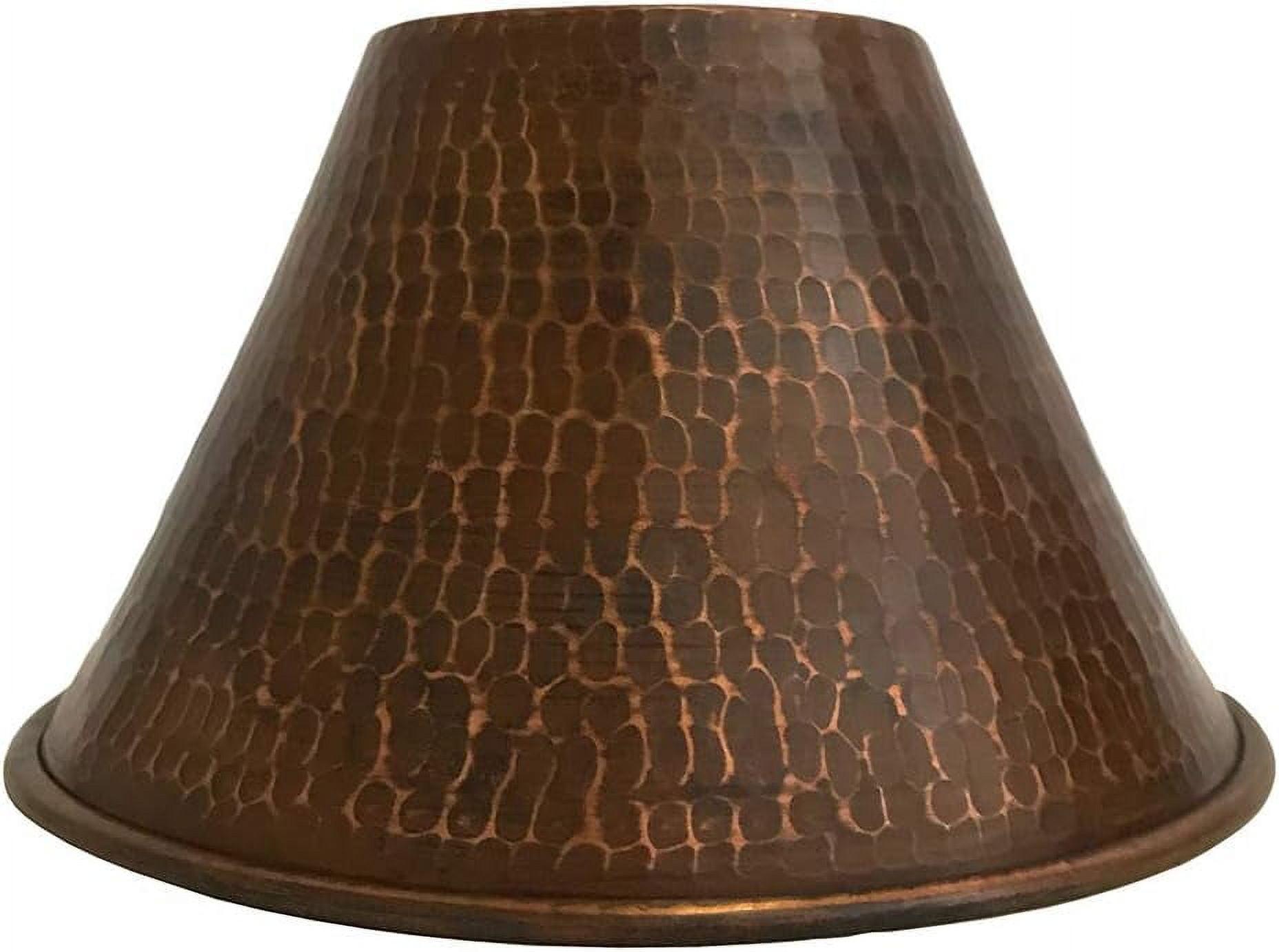 Hand Hammered Copper 7-Inch Cone Pendant Light Shade